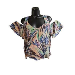 Show Me Your Mumu Tropical Off Shoulder Tank Small